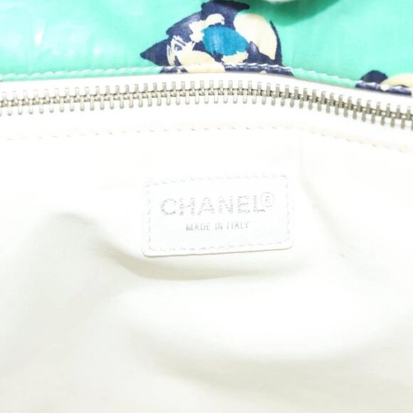 CHANEL Tote Bag Nylon Green Silver CC Auth mr1316 - Picture 11 of 16
